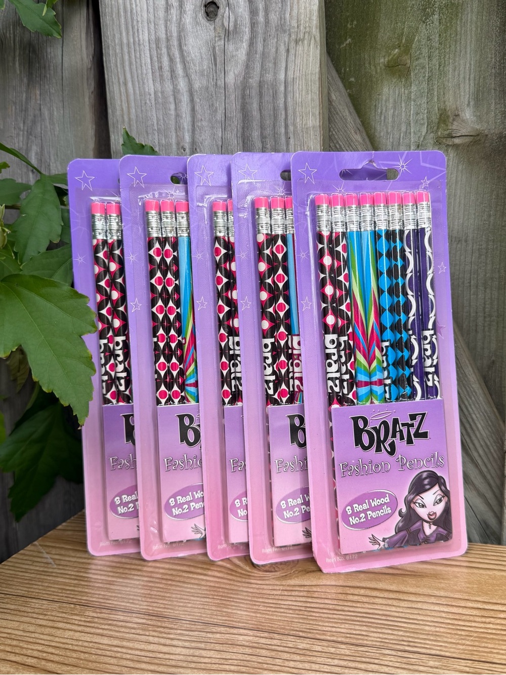 Bratz 2004 MGA Real Wood No. 2 Fashion Pencils 5 Sealed Packs